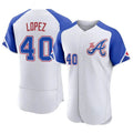 Pkot A.Braves #40 Reynaldo Lopez player White Authentic City Connect Stitched Jerseys