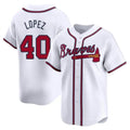 Pkot A.Braves #40 Reynaldo Lopez player White Limited Home Stitched Jerseys