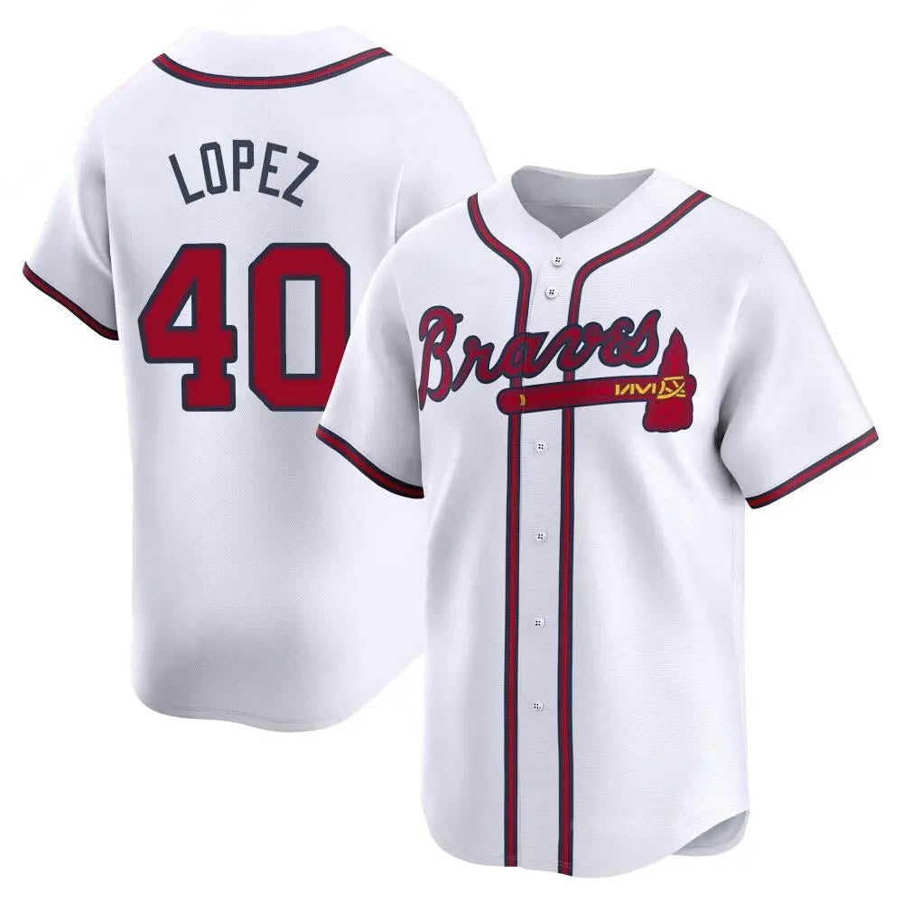 Pkot A.Braves #40 Reynaldo Lopez player White Limited Home Stitched Jerseys