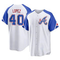 Pkot A.Braves #40 Reynaldo Lopez player White Replica City Connect Stitched Jerseys