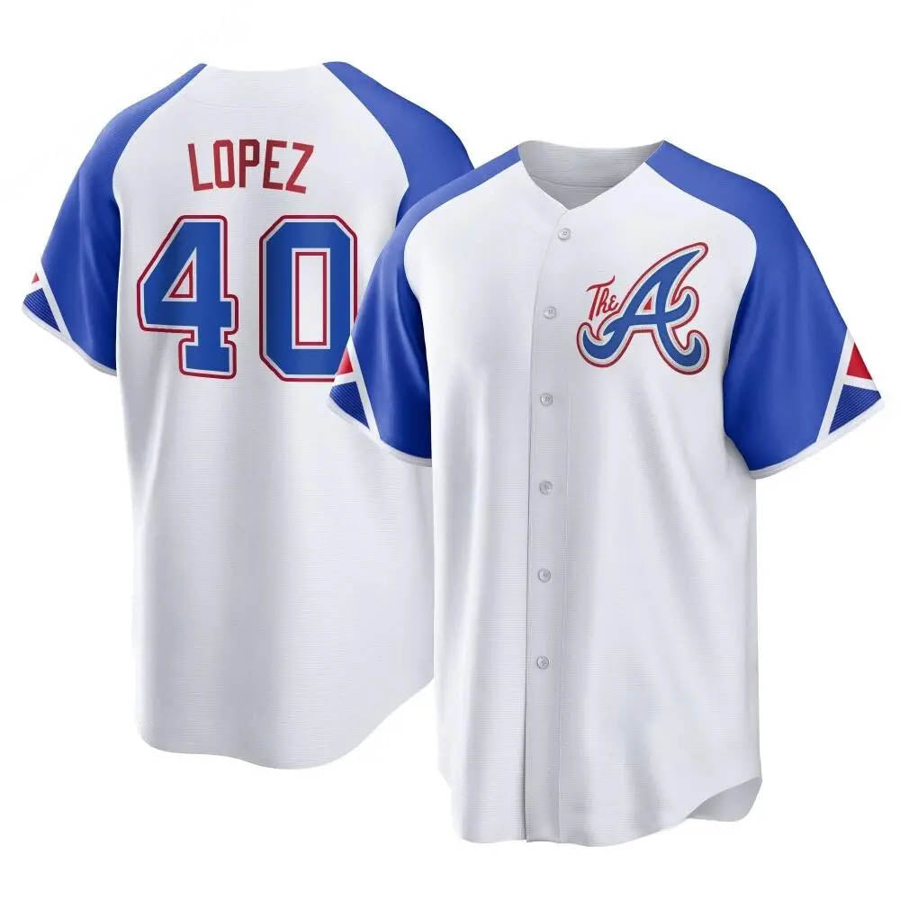 Pkot A.Braves #40 Reynaldo Lopez player White Replica City Connect Stitched Jerseys