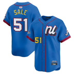 Pkot A.Braves #51 Chris Sale Player Blue National League Limited Stitched Jerseys