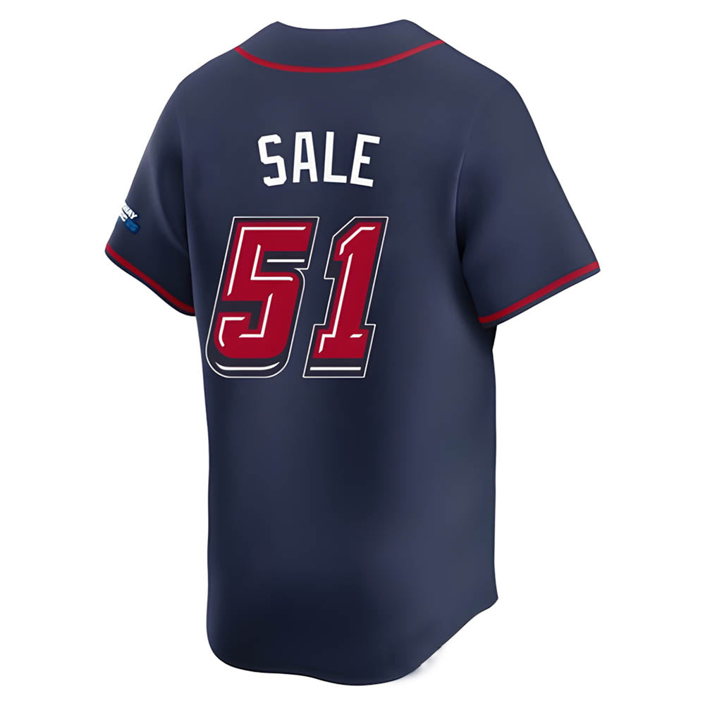 Pkot A.Braves #51 Chris Sale Player Navy 2025 Speedway Classic Alternate Limited Stitched Jerseys
