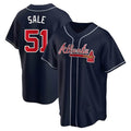 Pkot A.Braves #51 Chris Sale player Navy City Connect Stitched Jerseys