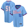 Pkot A.Braves #51 Chris Sale player Powder Blue 2026 City Connect T shirt Stitched Jerseys