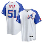 Pkot A.Braves #51 Chris Sale player White City Connect Limited Stitched Jerseys