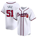 Pkot A.Braves #51 Chris Sale player White Limited Home Stitched Jerseys