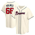 Pkot A.Braves #66 Grant Holmes Player Cream Replica Alternate Stitched Jerseys