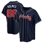 Pkot A.Braves #66 Grant Holmes Player Navy Replica Alternate Stitched Jerseys