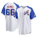 Pkot  A.Braves #66 Grant Holmes Player White Replica City Connect Stitched Jerseys