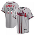 Silnrao A.Braves #77 Joe Jimenez Player Gray USA 250 Fourth Of July Limited Home Game Stitched Jerseys