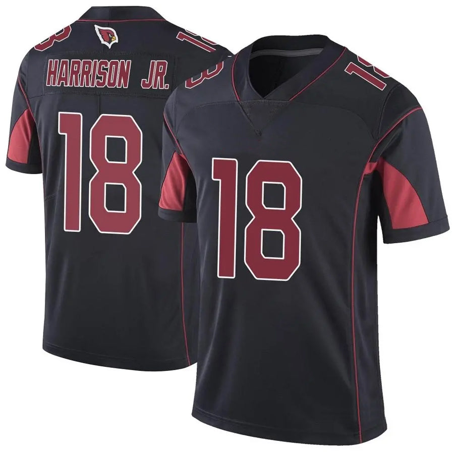 Silnrao A.Cardinals #18 Marvin Harrison Jr. Player Black Vapor Limited Elite  Stitched Jerseys