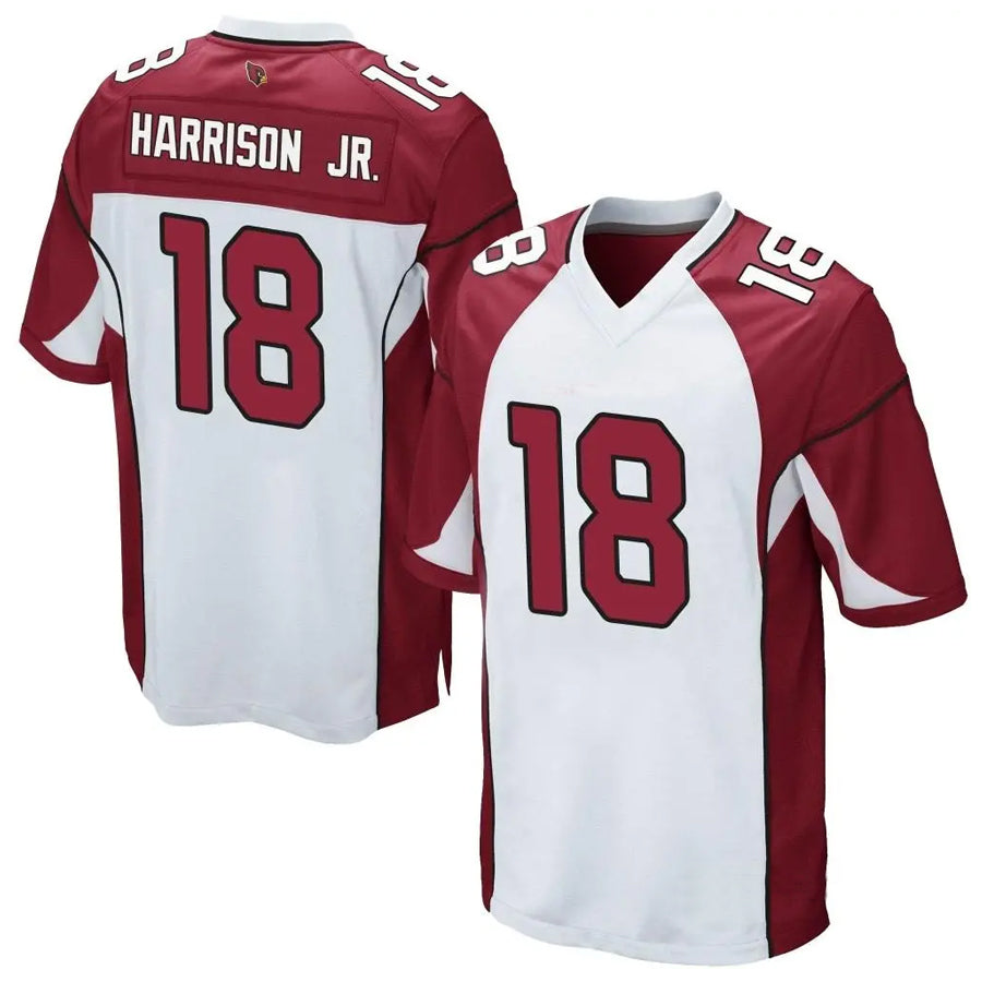 Silnrao A.Cardinals #18 Marvin Harrison Jr. Player White Game Stitched Jerseys