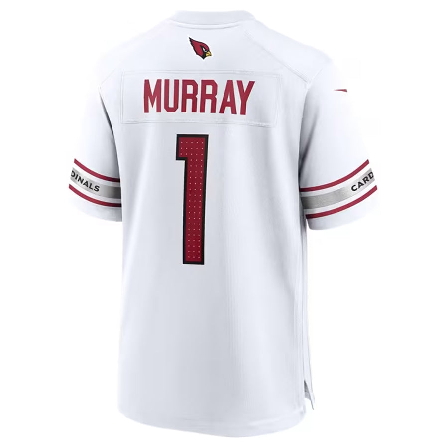 Silnrao A.Cardinals #1 Kyler Murray Player White Road Game Stitched Jerseys
