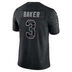Silnrao A.Cardinals #3 Budda Baker Player Black RFLCTV Limited Stitched  Jerseys