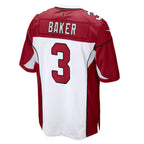Silnrao A.Cardinals #3 Budda Baker Player White-Red Home Game Stitched  Jerseys
