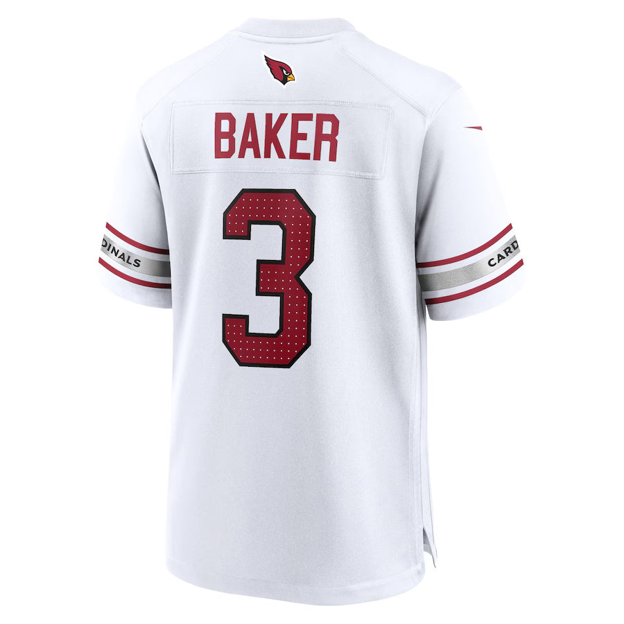 Silnrao A.Cardinals #3 Budda Baker Player White Game Road Stitched  Jerseys