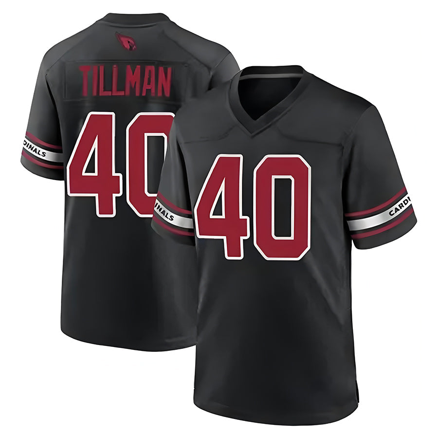 Silnrao A.Cardinals #40 Pat Tillman Player Black Game Stitched Jerseys
