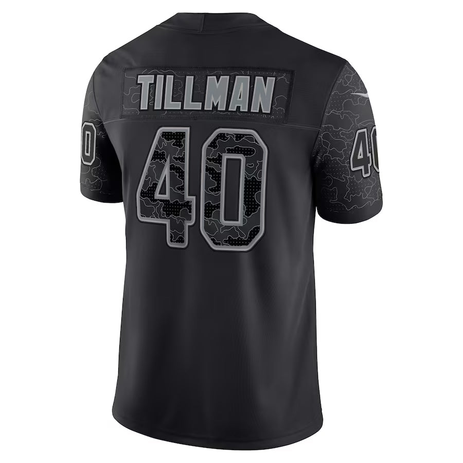 Silnrao A.Cardinals #40 Pat Tillman Player Black RFLCTV Limited Stitched Jerseys