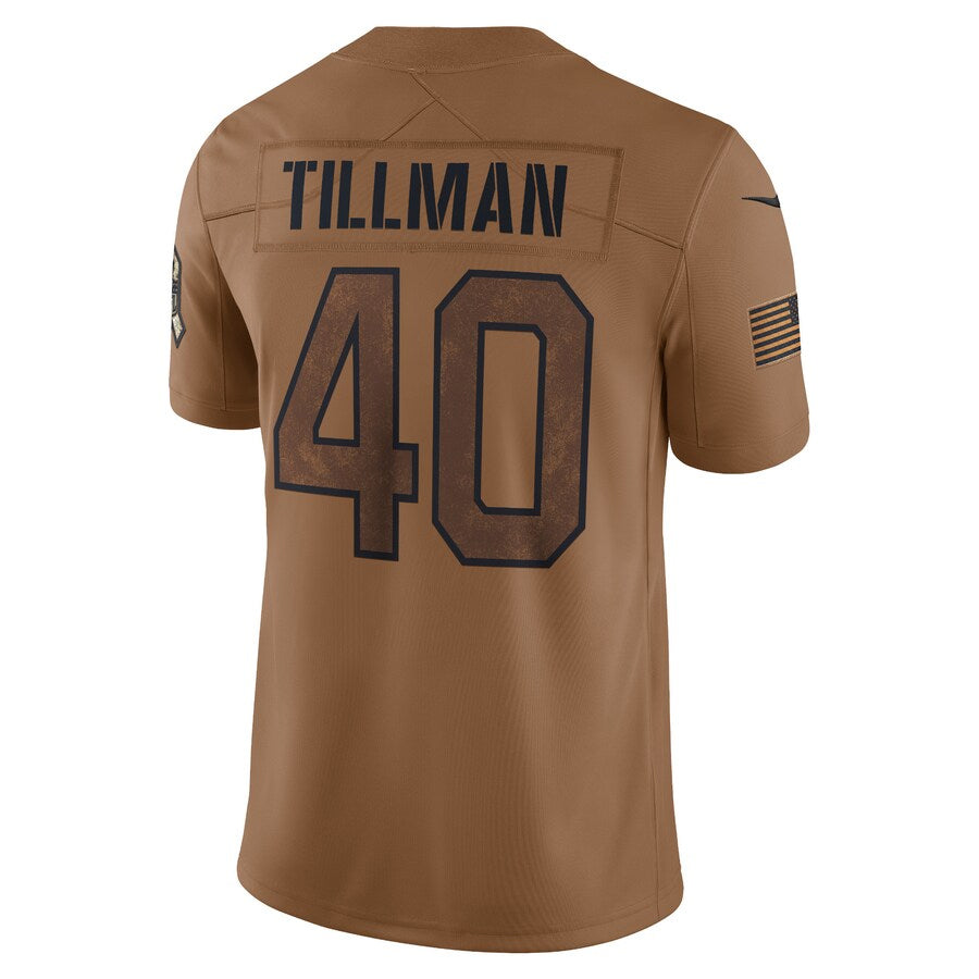 Silnrao A.Cardinals #40 Pat Tillman Player Brown Salute To Service Limited Stitched Jerseys