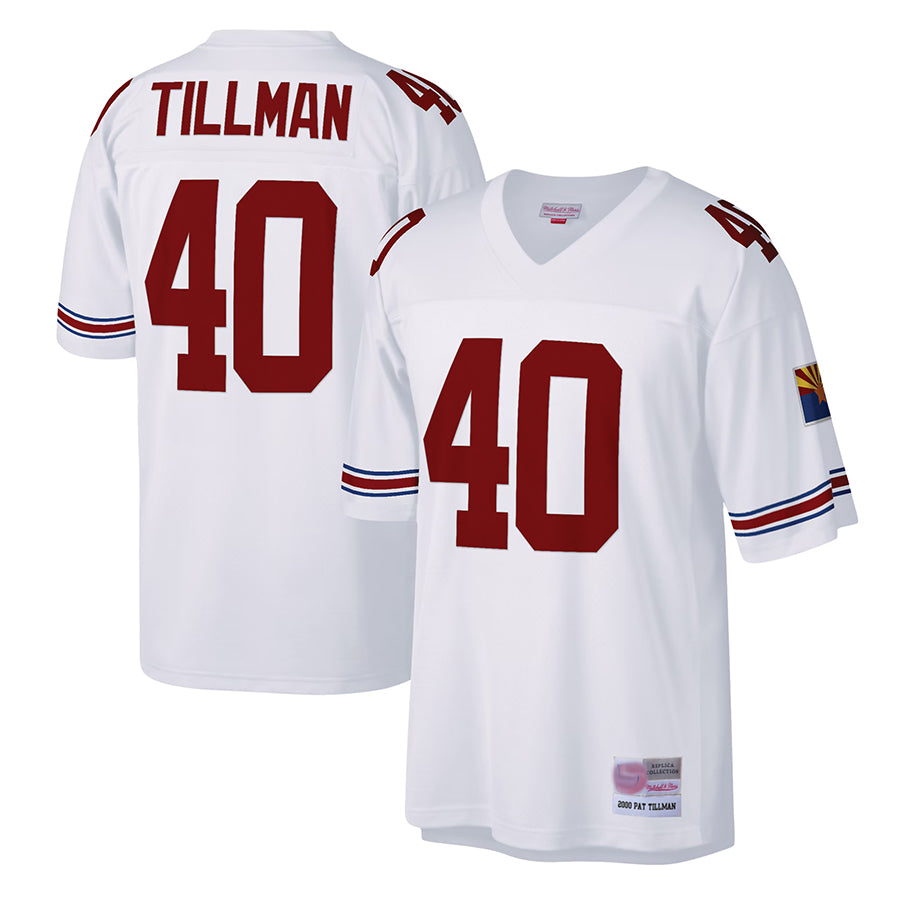Silnrao A.Cardinals #40 Pat Tillman Player Mitchell & Ness White Legacy Replica Stitched Jerseys