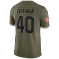 Silnrao A.Cardinals #40 Pat Tillman Player Olive Salute to Service Limited Stitched Jerseys