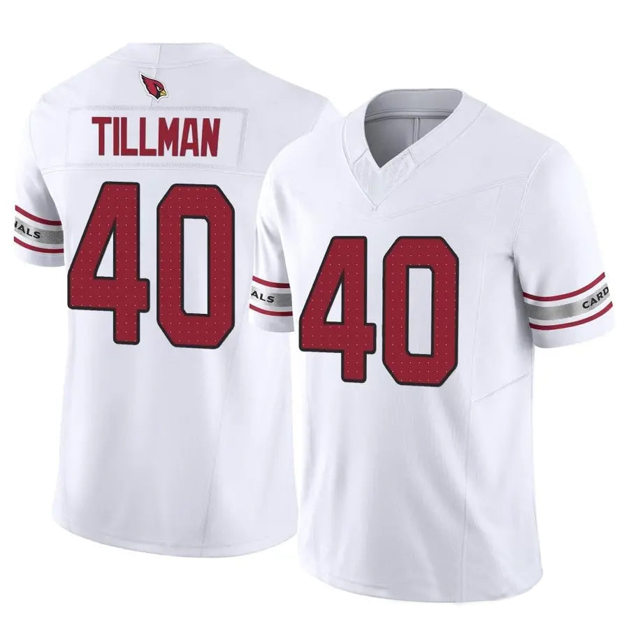 Silnrao A.Cardinals #40 Pat Tillman Player White Game Road Stitched Jerseys