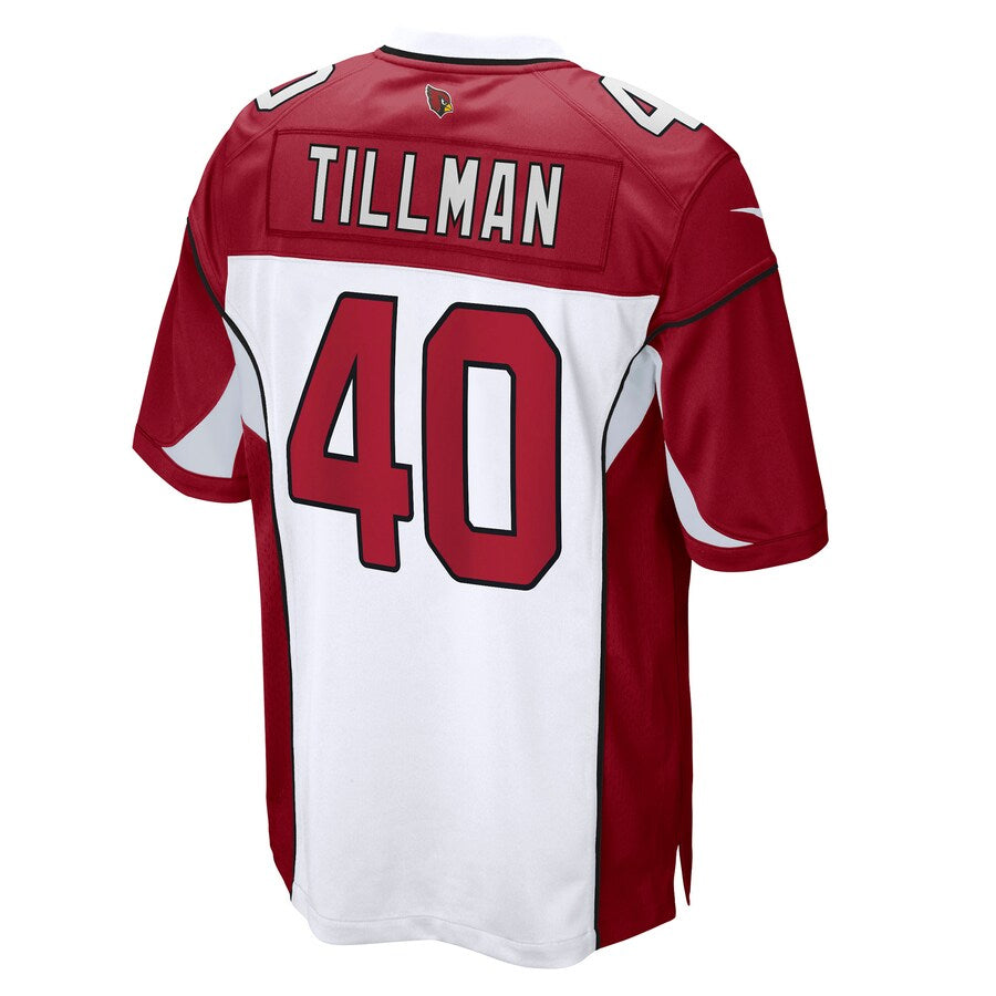 Silnrao A.Cardinals #40 Pat Tillman Player White Game Road Stitched Jerseys