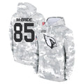 Silnrao A.Cardinals #85 Trey McBride Player Camo Salute to Service Hoodies Stitched Jerseys