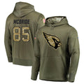 Silnrao A.Cardinals #85 Trey McBride Player Olive Salute to Service Limited Hoodies Stitched Jerseys