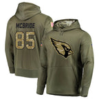 Silnrao A.Cardinals #85 Trey McBride Player Olive Salute to Service Limited Hoodies Stitched Jerseys