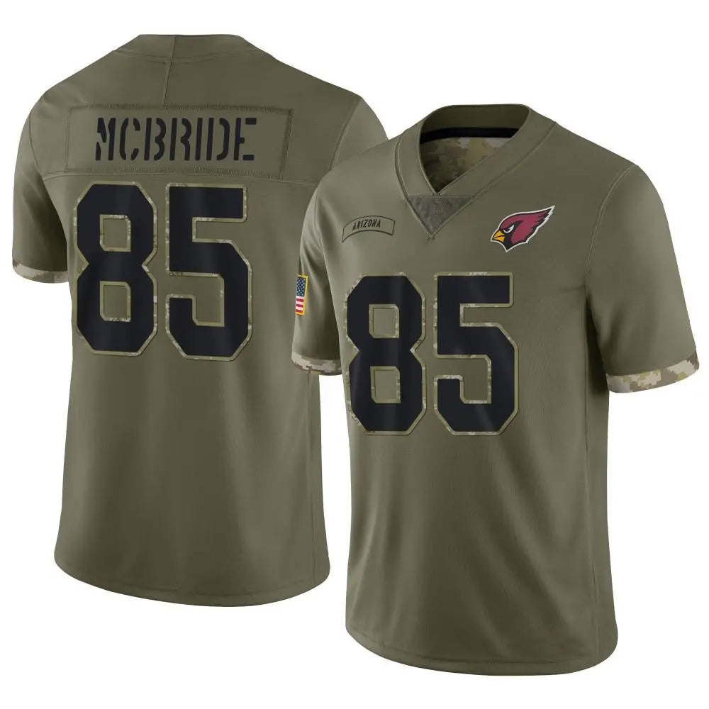 Silnrao A.Cardinals #85 Trey McBride Player Olive Salute to Service Limited Stitched Jerseys