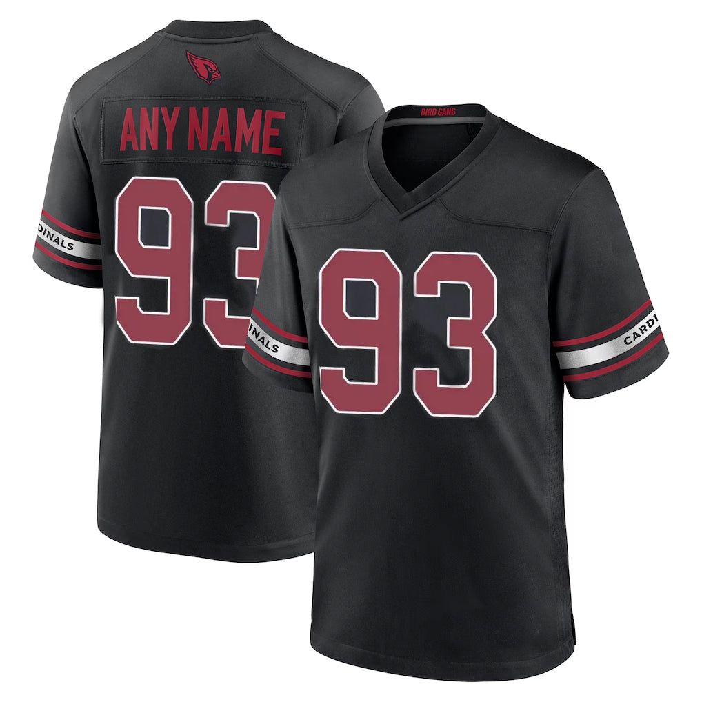 Silnrao A.Cardinals #93 Calais Campbell Player Black Alternate Game Stitched Jerseys