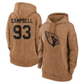 Silnrao A.Cardinals #93 Calais Campbell Player Brown Salute To Service Limited Hoodies  Stitched Jerseys