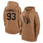 Silnrao A.Cardinals #93 Calais Campbell Player Brown Salute To Service Limited Hoodies  Stitched Jerseys