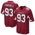 Silnrao A.Cardinals #93 Calais Campbell Player Cardinal Game Stitched  Jerseys