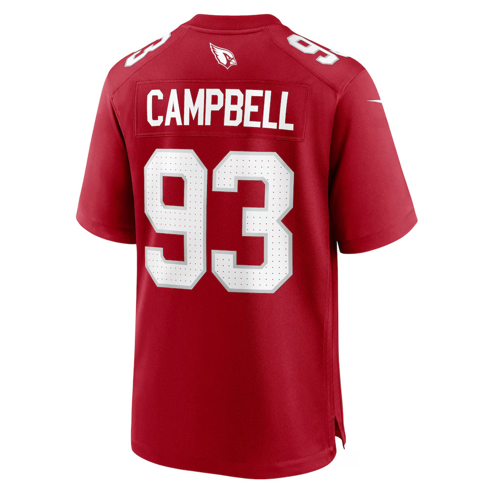 Silnrao A.Cardinals #93 Calais Campbell Player Cardinal Home Game Stitched Jerseys