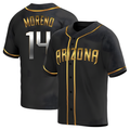Silnrao A.Diamondbacks #14 Gabriel Moreno Player Black Golden Replica Alternate Stitched Jerseys