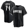 Silnrao A.Diamondbacks #14 Gabriel Moreno Player Black jersey White Replica Stitched Jerseys