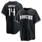 Silnrao A.Diamondbacks #14 Gabriel Moreno Player Black jersey White Replica Stitched Jerseys