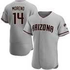 Silnrao A.Diamondbacks #14 Gabriel Moreno Player Gray Authentic Road Stitched Jerseys
