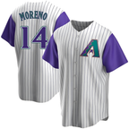 Silnrao A.Diamondbacks #14 Gabriel Moreno Player Purple Replica Alternate Cooperstown Collection Stitched Jerseys