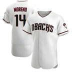 Silnrao A.Diamondbacks #14 Gabriel Moreno Player White Crimson Home Stitched Jerseys