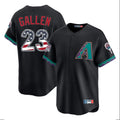 Silnrao A.Diamondbacks #23 Zac Gallen Player Black USA 250 Fourth of July Home Game Stitched Jerseys