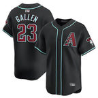 Silnrao A.Diamondbacks #23 Zac Gallen Player Black Replica Game Stitched Jerseys