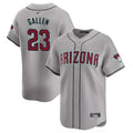 Silnrao A.Diamondbacks #23 Zac Gallen Player Gray Replica Game Stitched Jerseys