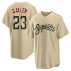 Silnrao A.Diamondbacks #23 Zac Gallen Player Light Brown City Connect Cool Replica Stitched Jerseys