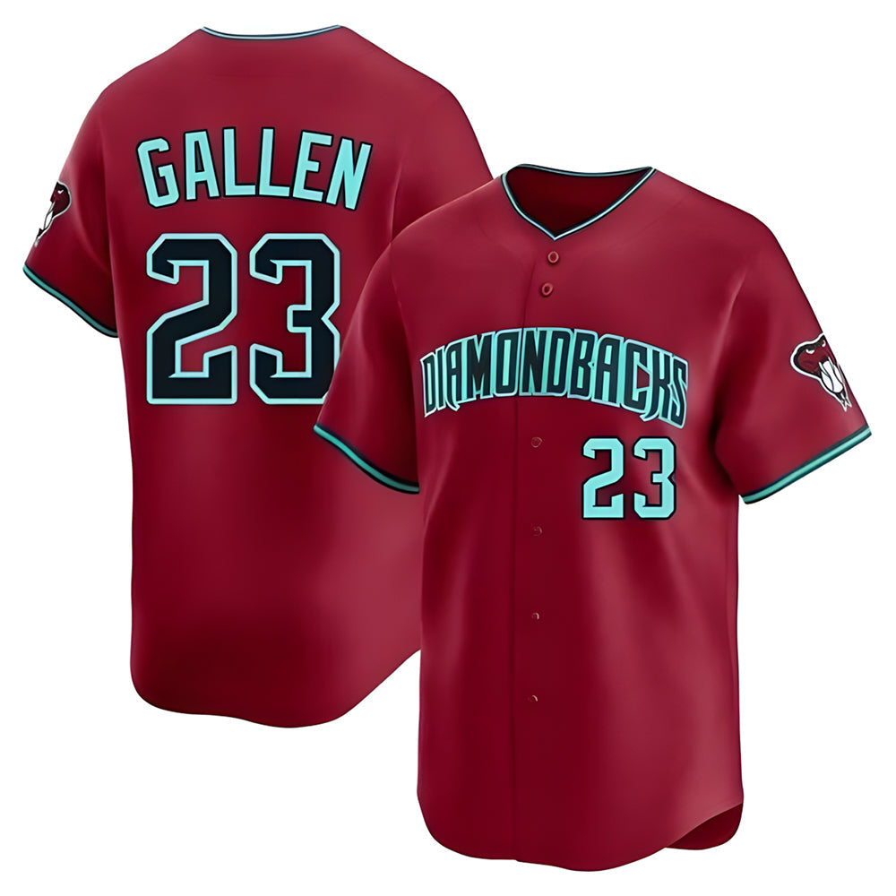 Silnrao A.Diamondbacks #23 Zac Gallen Player Red Blue reserve Replica Game Stitched Jerseys