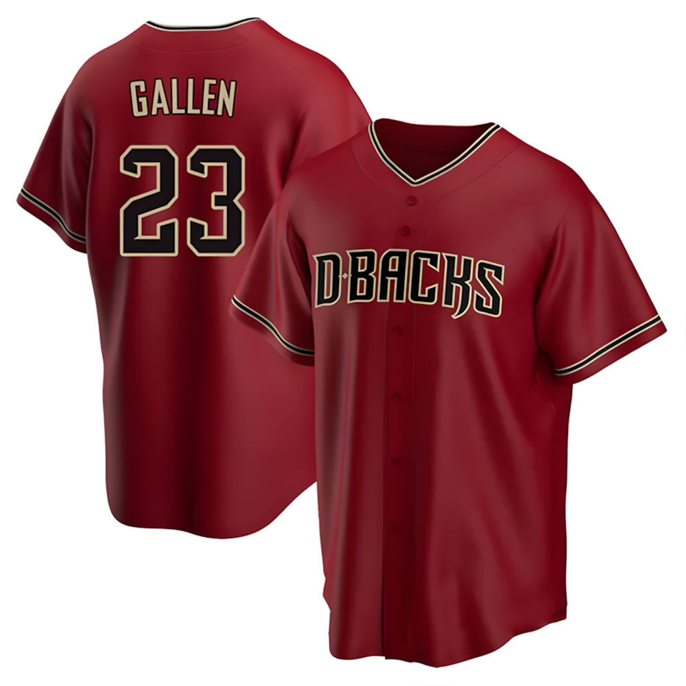 Silnrao A.Diamondbacks #23 Zac Gallen Player Red Replica Game Stitched Jerseys