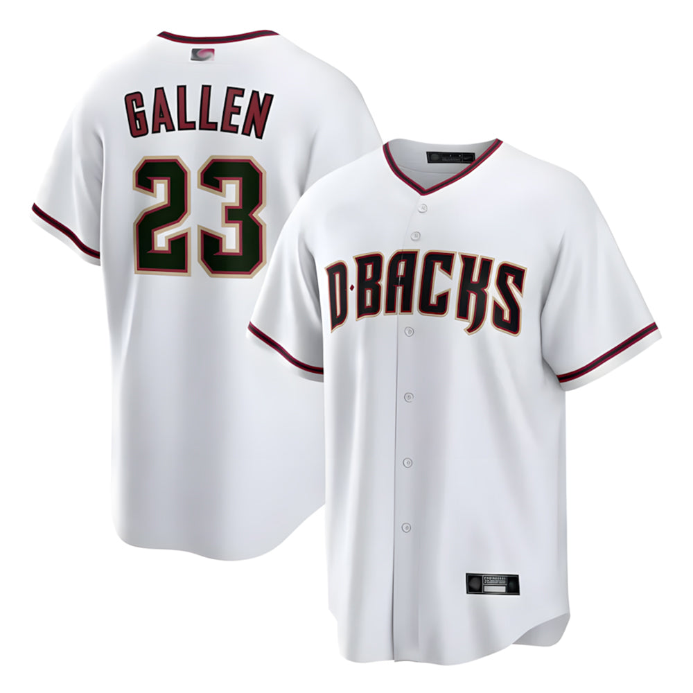 Silnrao A.Diamondbacks #23 Zac Gallen Player White Cool Replica Stitched Jerseys